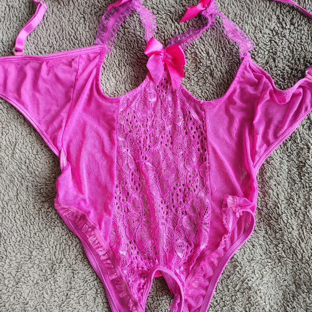 Sexy cutout, crotchless bodysuit, size S